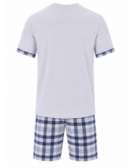 Vīriešu kokvilnas pidžama ar šortiem, 100% kokvilna, 12256S, S-6XL