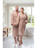 Vīriešu un Sieviešu kokvilnas frotē halāts ar kapuci 450Kf Unisex M-5XL