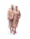 Vīriešu un Sieviešu kokvilnas frotē halāts ar kapuci 450Kf Unisex M-5XL