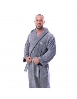 Vīriešu un sieviešu stilīgs, silts un mīksts kokvilnas (mikro kokvilnas) frotes halāts ar kapuci. Pieejami lieli izmēri. 500Sr  Unisex.