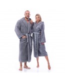 Vīriešu un sieviešu stilīgs, silts un mīksts kokvilnas (mikro kokvilnas) frotes halāts ar kapuci. Pieejami lieli izmēri. 500Sr  Unisex.