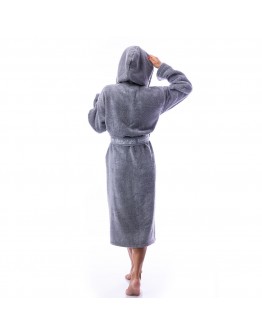 Vīriešu un sieviešu stilīgs, silts un mīksts kokvilnas (mikro kokvilnas) frotes halāts ar kapuci. Pieejami lieli izmēri. 500Sr  Unisex.