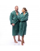 Vīriešu un Sieviešu kokvilnas frotē halāts ar kapuci 450Zn Unisex M-5XL