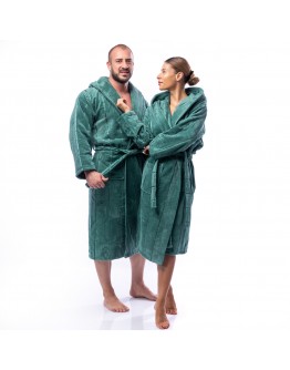 Vīriešu un Sieviešu kokvilnas frotē halāts ar kapuci 450Zn Unisex M-5XL